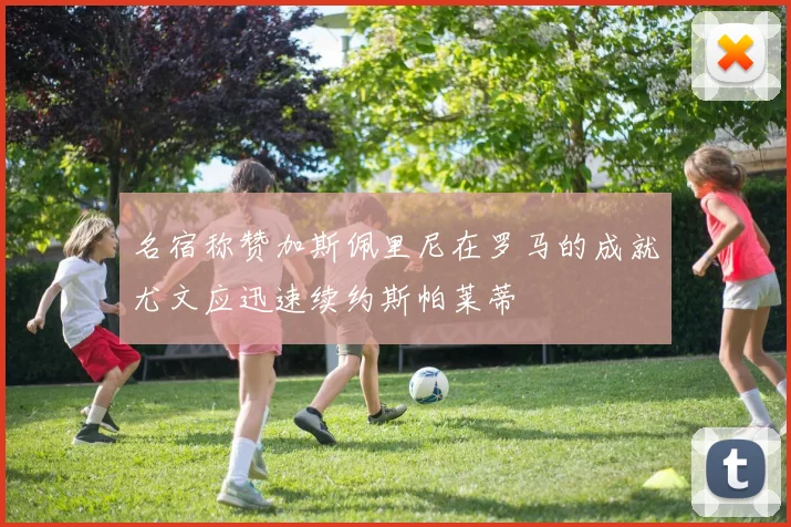 名宿称赞加斯佩里尼在罗马的成就尤文应迅速续约斯帕莱蒂